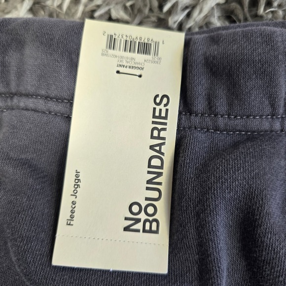 No Boundaries Mens 3XL Fleece Jogger Pants Charcoal Sky Grey New NB16100140215MB - Picture 2 of 8